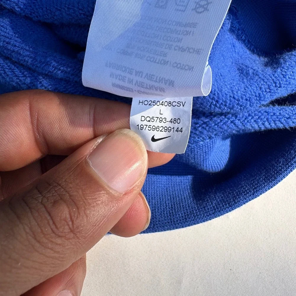 Nike Sportswear Club Fleece Pullover Hoodie Royal Blue DQ5793-480 Mens Large